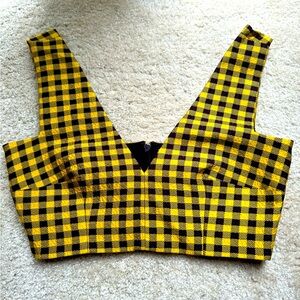 Emilia Wickstead yellow Gingham top